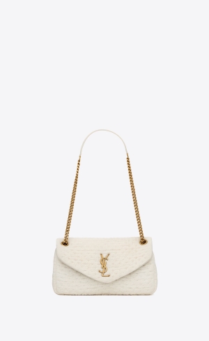 YSL Calypso In Organza And Lambskin Weiß Weiß | 70358-XWDV