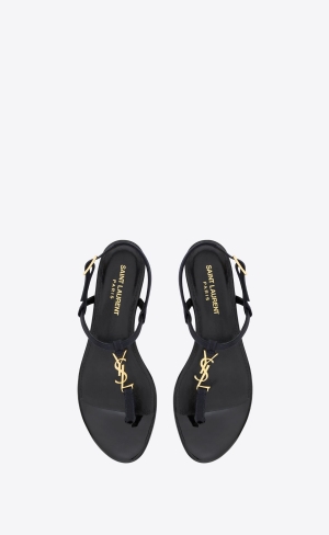 YSL Cassandra Sandals In Silk Satin Navy | 42098-PDBT