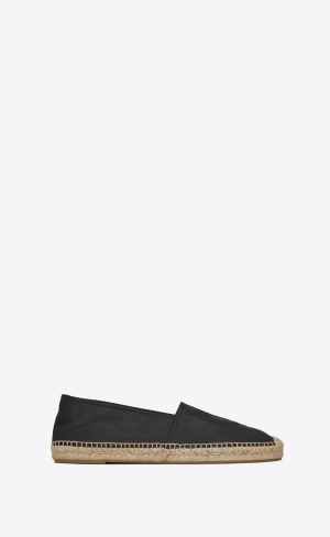 YSL Cassandre Espadrilles In Smooth Leder Schwarz | 14378-MRVP