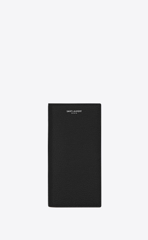 YSL Continental Wallet In Grain De Poudre Leder Schwarz | 13624-YWQE