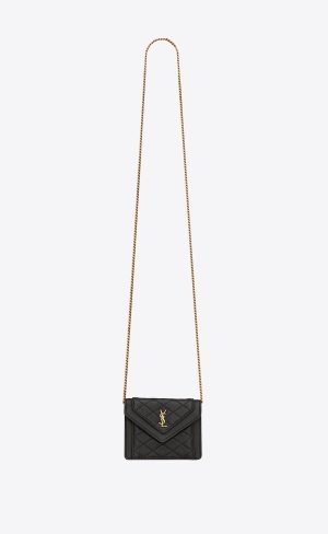 YSL Gaby Micro Bag In Gesteppt Lambskin Noir | 63278-BOIG