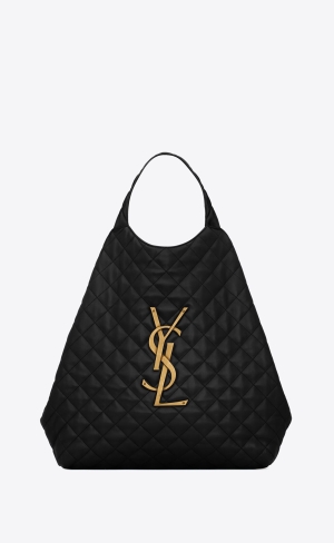 YSL Icare Maxi Shopping Bag In Gesteppt Lambskin Schwarz | 06398-YCOK