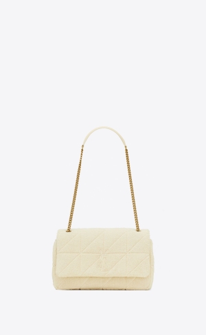 YSL Jamie Medium Chain Bag "Carré Rive Gauche" In Terry Cloth Braun | 83124-BQEV