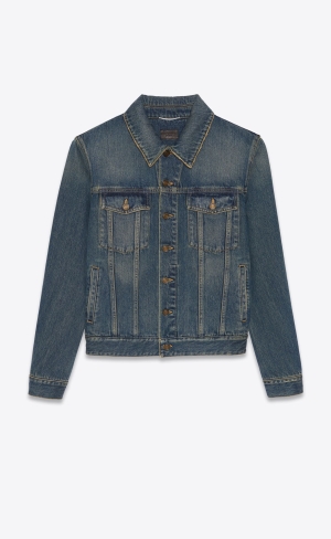 YSL Klassische Jacket Tiefesblau | 91703-BQRP