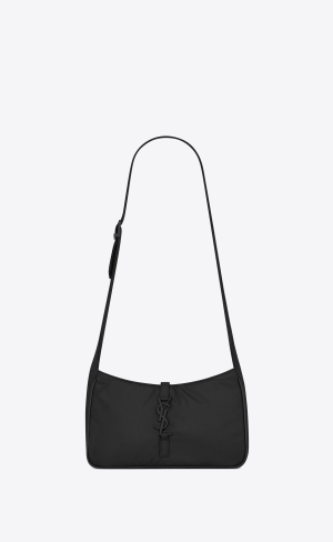 YSL Le 5 À 7 Crossbody Bag In Econyl® Regenerated Nylon Schwarz | 86593-VFXY