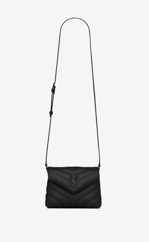 YSL Loulou Toy Riemen Bag In Gesteppt "Y" Leder Schwarz | 38615-ZXHB
