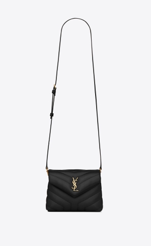 YSL Loulou Toy Riemen Bag In Gesteppt "Y" Leder Schwarz | 96430-LBKD