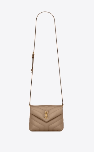 YSL Loulou Toy Riemen Bag In Matelassé "Y" Leder Braun | 35684-HDBU