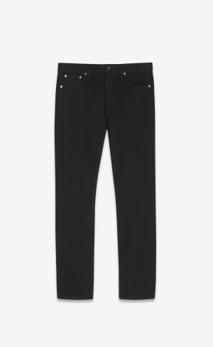 YSL Mid-waist Jeans Schwarz | 20456-UEDH