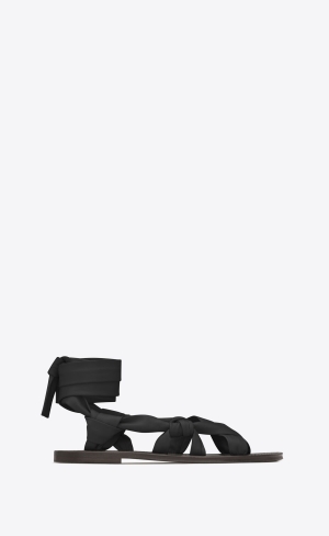 YSL Nolan Sandals In Smooth Leder Schwarz | 47613-ZKDW