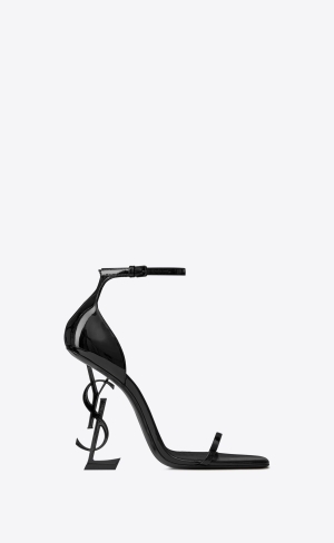 YSL Opyum Sandals In Lack Leder Schwarz | 30582-ULJI