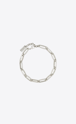 YSL Rectangular Chain Bracelet In Metal Palladium | 05162-NCEJ
