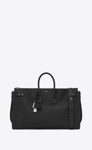 YSL Sac De Jour 48h Duffle Bag In Grained Leder Schwarz | 16843-GLKJ