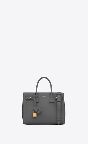 YSL Sac De Jour Supple Baby In Grained Leder Storm | 84632-TLVS