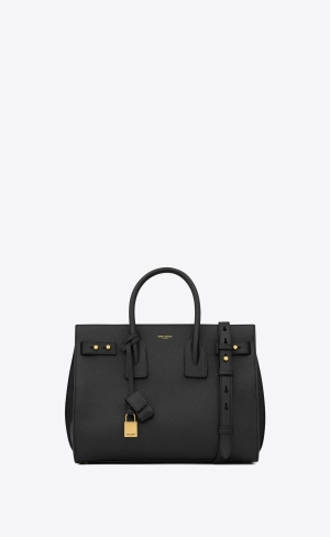 YSL Sac De Jour Supple Small In Grained Leder Schwarz | 49703-QIZT
