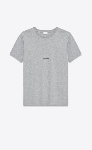 YSL Saint Laurent Rive Gauche T-shirt Grau | 58970-ILTU