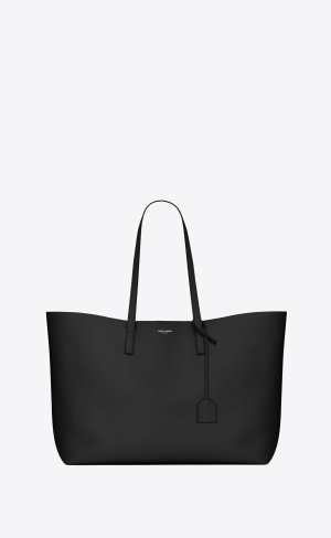 YSL Shopping Saint Laurent E/W In Supple Leder Schwarz | 83416-ETGX