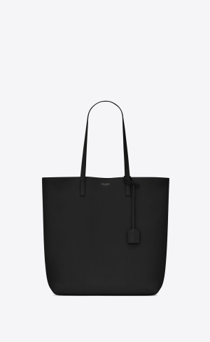 YSL Shopping Saint Laurent N/S In Supple Leder Schwarz | 62815-CAUJ